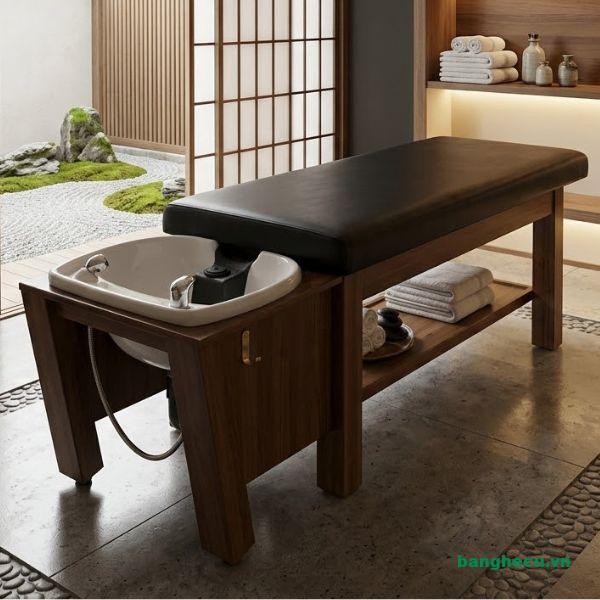 Thanh lý giường gội đầu 2 in 1 bồn sứ giá rẻ