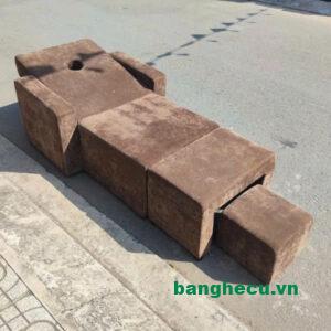 Thanh lý ghế massage foot nâng cơ vải nhung mới 90%