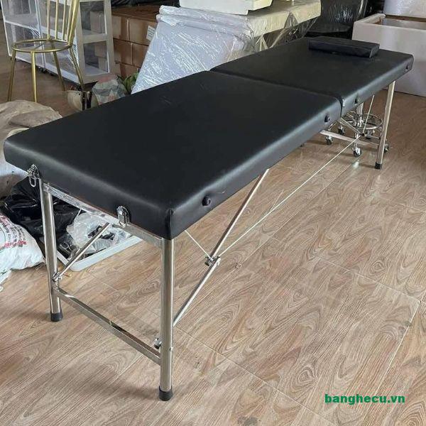 Giường massage thanh lý bọc da khung inox 304