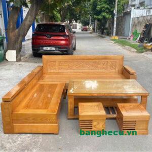 Thanh lý bộ salon gỗ sồi kiểu hiện đại