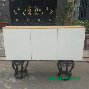 Tủ hồ sơ thấp gỗ công nghiệp 3 cánh cũ