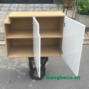 Alternative view of Thanh lý tủ treo 2 cánh màu vân gỗ phối trắng