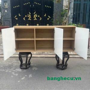 Alternative view of Tủ hồ sơ thấp gỗ công nghiệp 3 cánh cũ