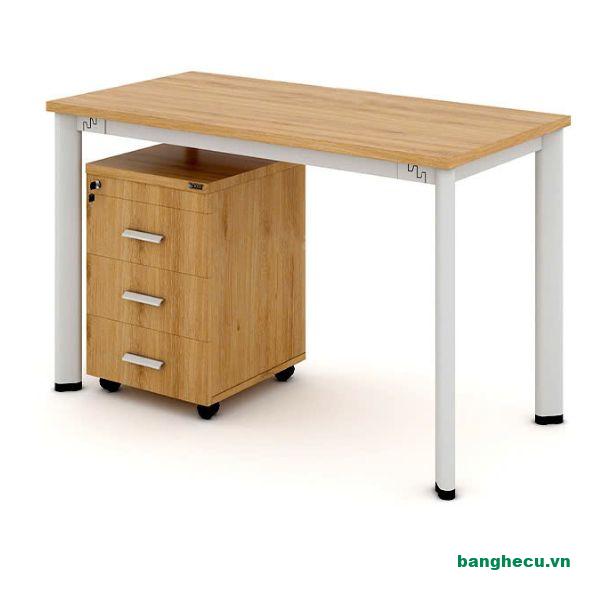 Bàn làm việc chân sắt hình Elip 1m2 cao cấp mới 100%