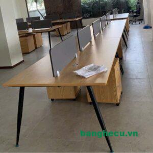 Module bàn làm việc văn phòng 10 chỗ chân côn mới 100%