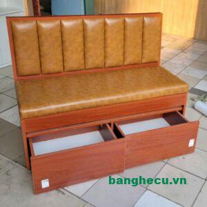 Alternative view of Ghế sofa băng khung gỗ nệm da đẹp 2 hộc tiện lợi